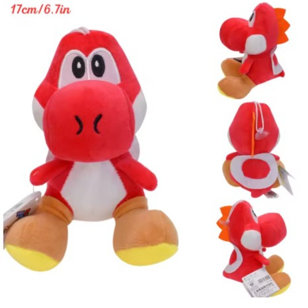 Yoshi Red Plush 6 Inch Suction Cup Character Plush - Picture 3 of 3
